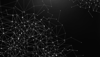 Abstract technology geometric polygonal mesh lines background © Tierney