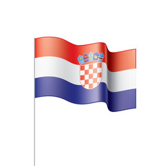Naklejka premium Croatia flag, vector illustration
