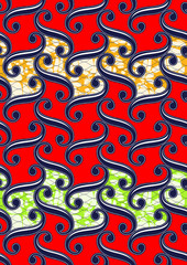 Naklejka premium Textile fashion african print fabric super wax. vector illustration file.