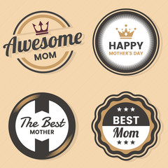 Mother Day Vector label for banner