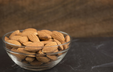 Fresh almonds, (Prunus dulcis)
