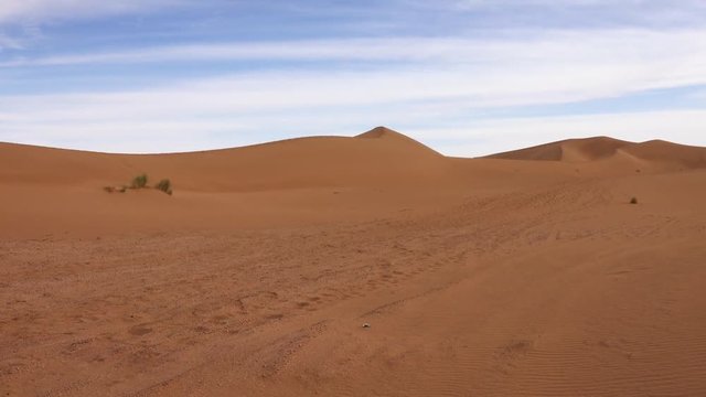 Beatiful panorama landscape in Sahara desert, Africa, 4k
