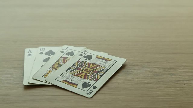 royal flush cards with poker 