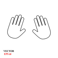 traces of hands. vector illustration