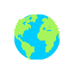 Planet earth cartoon style. Vector illustration Heavenly body