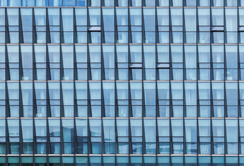 Modern office building facade with windows