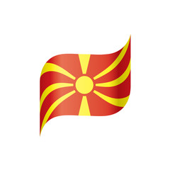 Obraz premium Macedonia flag, vector illustration