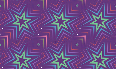 Blue star on violet background design. seamless pattern. vector illustration