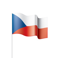 Czechia flag, vector illustration