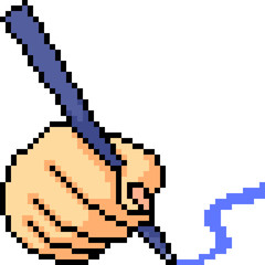 vector pixel art hand write
