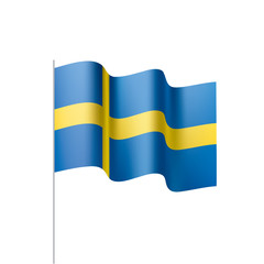 Sweden flag, vector illustration