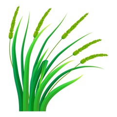 Bunch of grass icon, realistic style