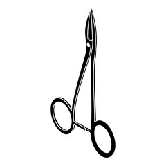 Hospital forceps icon, simple style