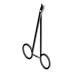 Vascullar scissors icon, simple style