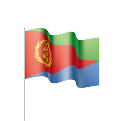 Eritrea flag, vector illustration