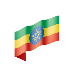 Ethiopia flag, vector illustration