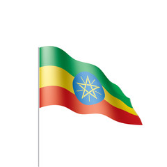 Ethiopia flag, vector illustration