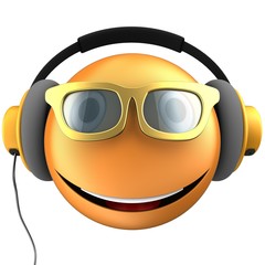 3d orange emoticon smile