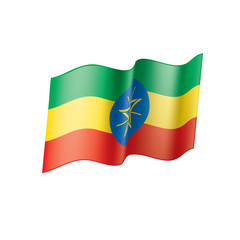 Ethiopia flag, vector illustration