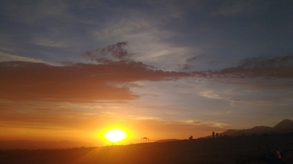 sunset in the mountains of Arequipa, Peru