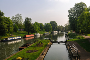 Fototapeta na wymiar view over the Cam river in Cambridge, UK