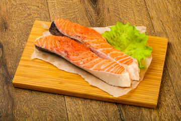 Raw salmon