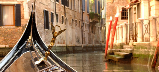 closeup of gondola in Venice during sightseeing © andrea
