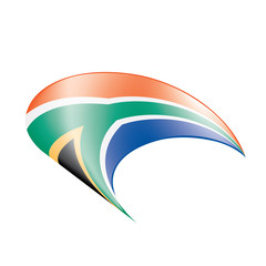 south africa flag, vector illustration