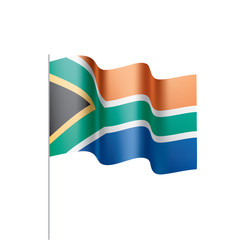 south africa flag, vector illustration