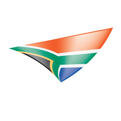 south africa flag, vector illustration