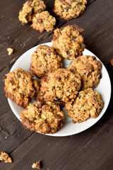 Oatmeal cookies, top view