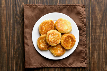 Cottage cheese pancakes, fritters