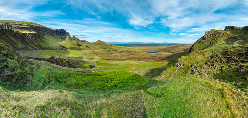 Fototapeta na wymiar The beautiful Quiraing on the Isle of Skye - Scotland - United Kingdom