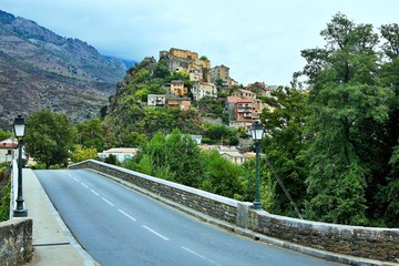 Corsica-a view of the citadel in Corte