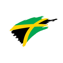 Jamaica flag, vector illustration