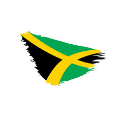 Jamaica flag, vector illustration