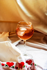 rose wine glass