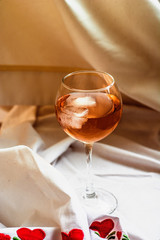 rose wine glass