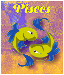 illustration of astrology horoscope Pisces