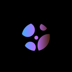 circle globe futuristic logo icon