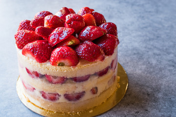Delicious Fresh Homemade Strawberry Cake