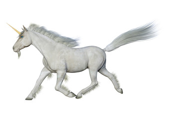 3D Rendering White Unicorn on White © photosvac