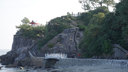 桂浜海岸から竜王宮を方向の展望