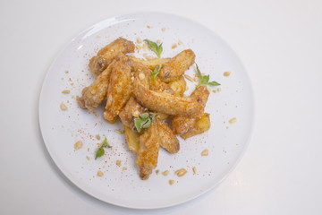 食べ物, ニワトリ, 肉, 食事, たっぷりの油で揚げた, 皿, ダイナー, 料理, サラダ, 料理, 魚, 白, グリルした, 美食家, ランチ, おいしい, 野菜, 焼いた, 米, ソース, 貝, おいしい, レストラン, 野菜