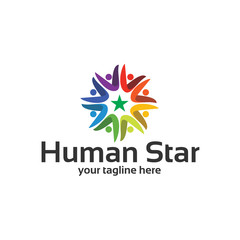 human star logo template