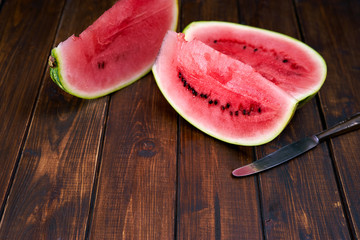 Delicious and juicy watermelon slices