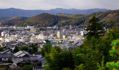 Fototapeta na wymiar Aerial view of Kyoto, Japan