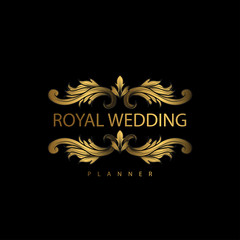 Logo Luxury with Golden Color