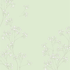 
Gypsophila flower. Fragile and airy white flowers. Easy print in rustic style.
