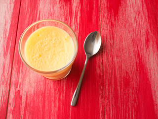 Sweet homemade vanilla pudding